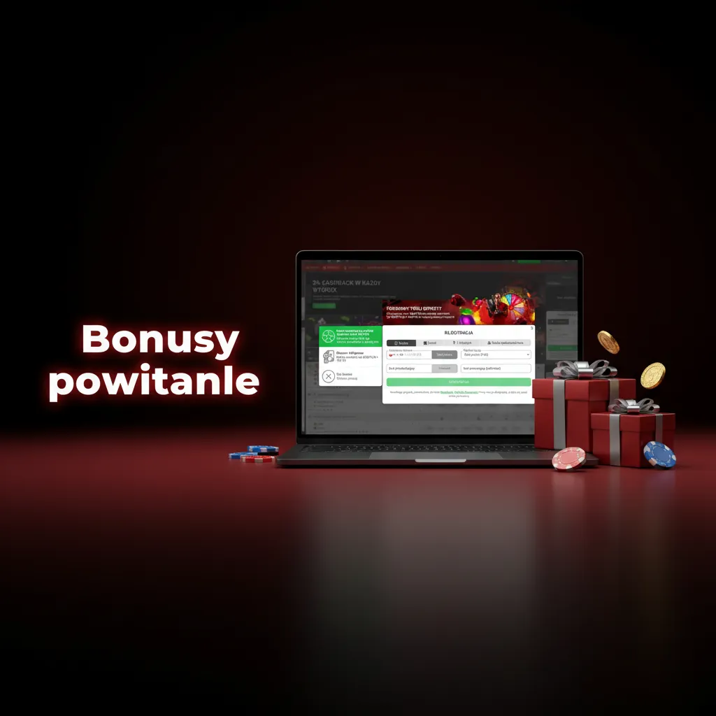 Tabela bonusów powitalnych: Kasyno 200% do 5478 PLN + 150 spinów; Sport 220% do 1542 PLN; min depozyt 50 PLN; 7 dni.