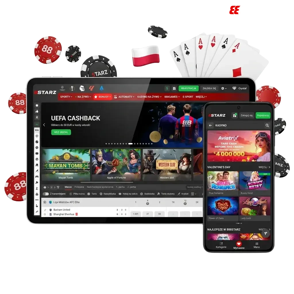 888starz Polska – zakłady sportowe, kasyno online, bonus powitalny 200% do 5478 PLN i 150 darmowych spinów