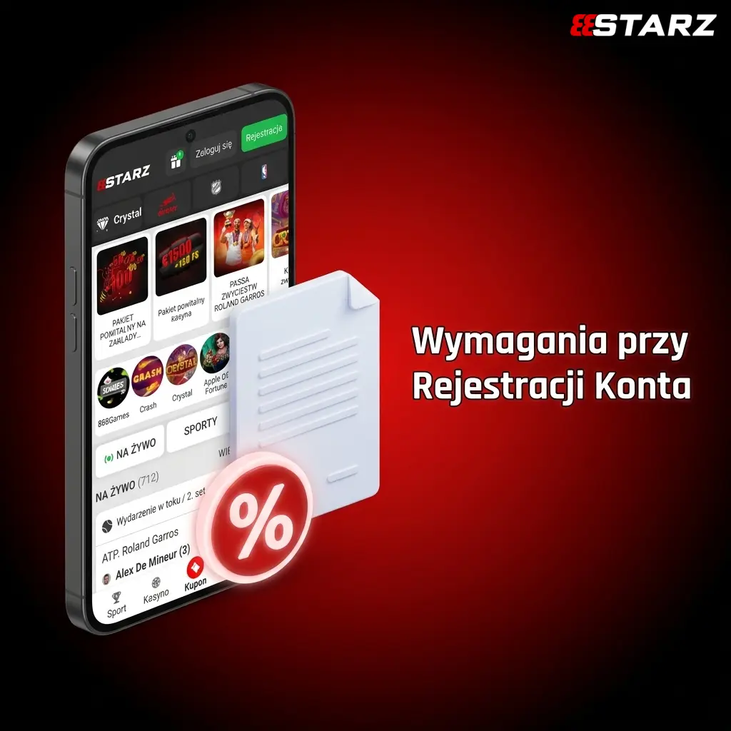 Wymagania rejestracji konta 888starz – minimalny wiek 18 lat, jedno konto, prawdziwe dane osobowe