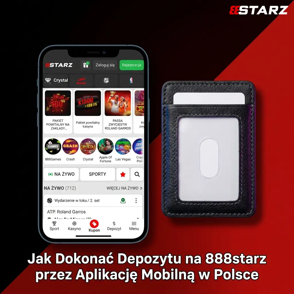 Depozyt przez aplikację mobilną 888starz na Androida i iOS – BLIK, Przelewy24, min. 20 PLN